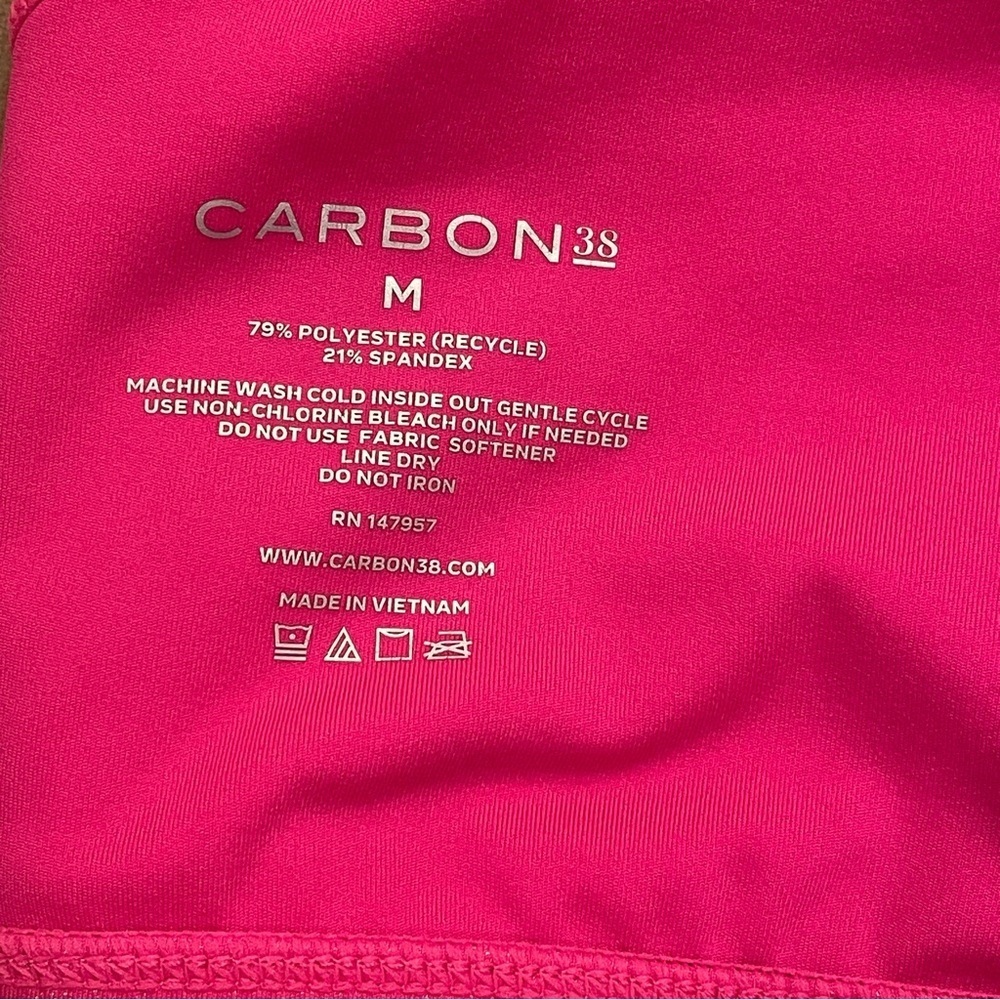 Carbon 38 Galaxy V-Back Sports Bra Pink Oil Slick Size Medium - Picture 5 of 11